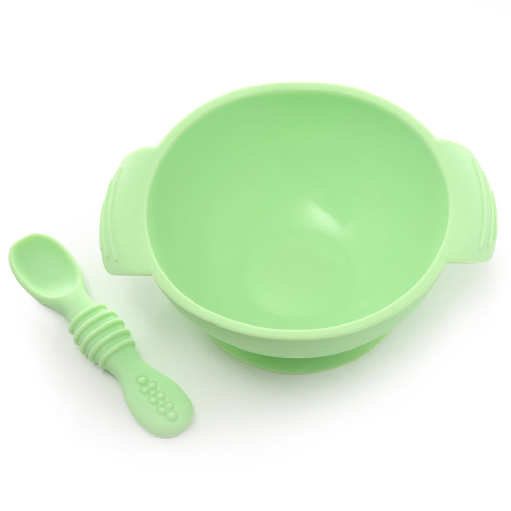 PrimaStella unbreakable silicone bowl with non-slip base for secure meals.