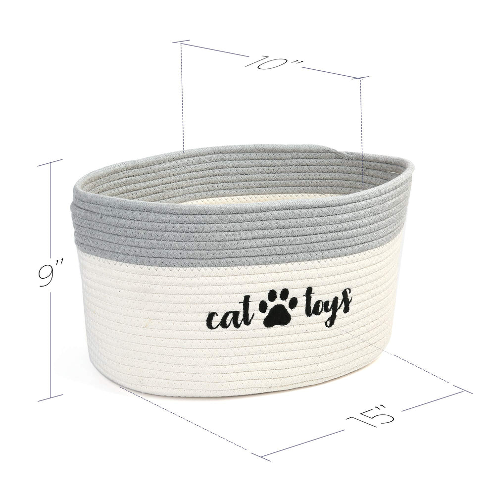 PrimePets basket with handles for easy room-to-room transport.