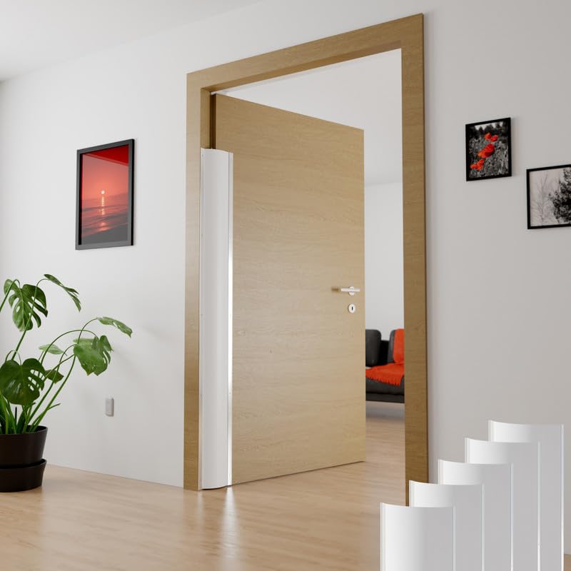 PrimeWare door finger pinch guard installed on a door protects little fingers from gaps.