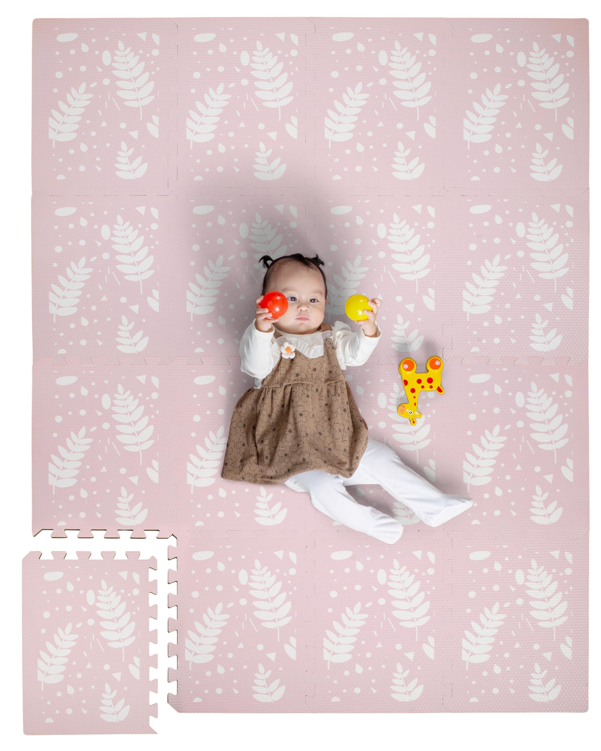Primica baby foam tiles interlocking layout creates a soft, safe play surface.