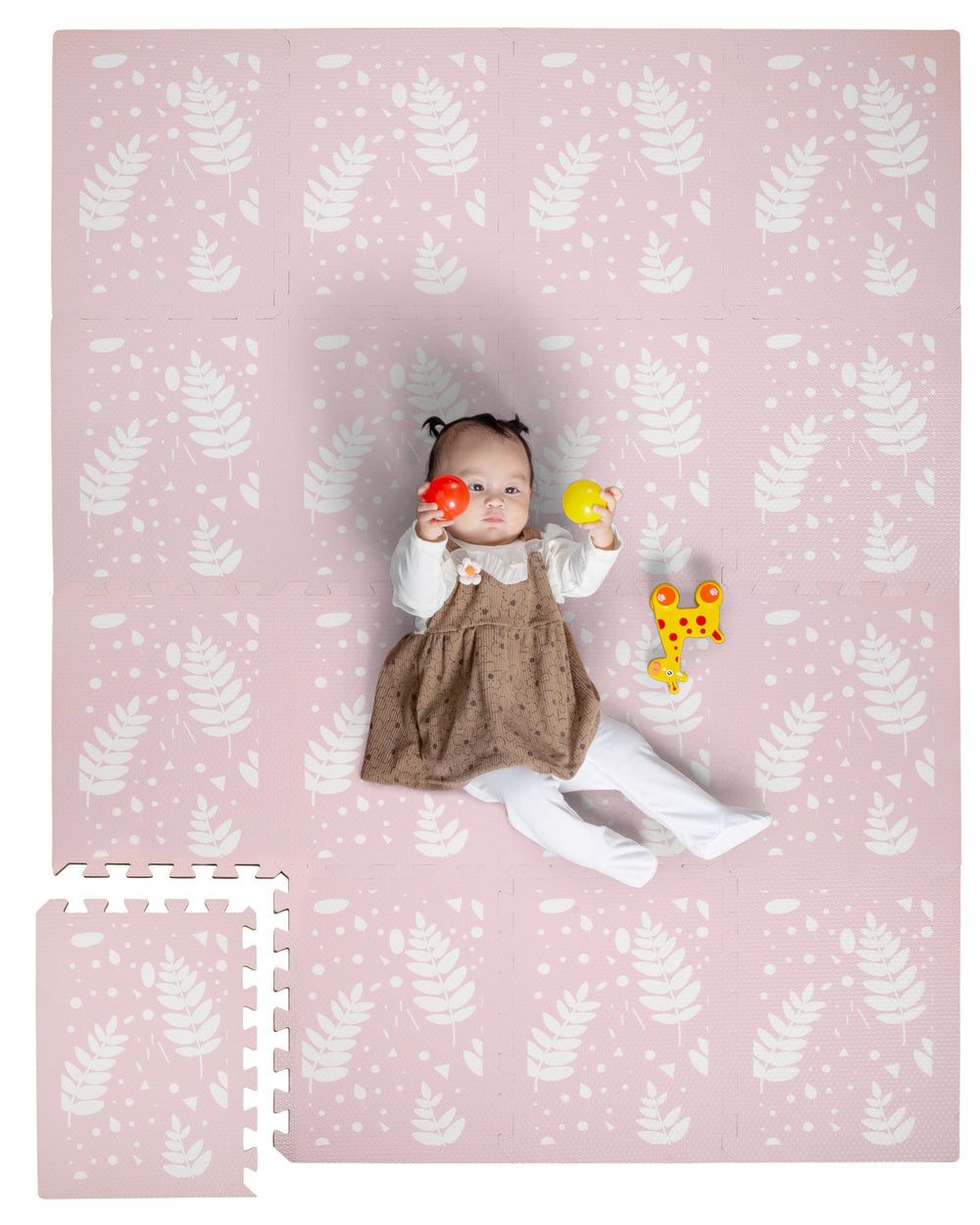 Primica baby foam tiles interlocking layout creates a soft, safe play surface.