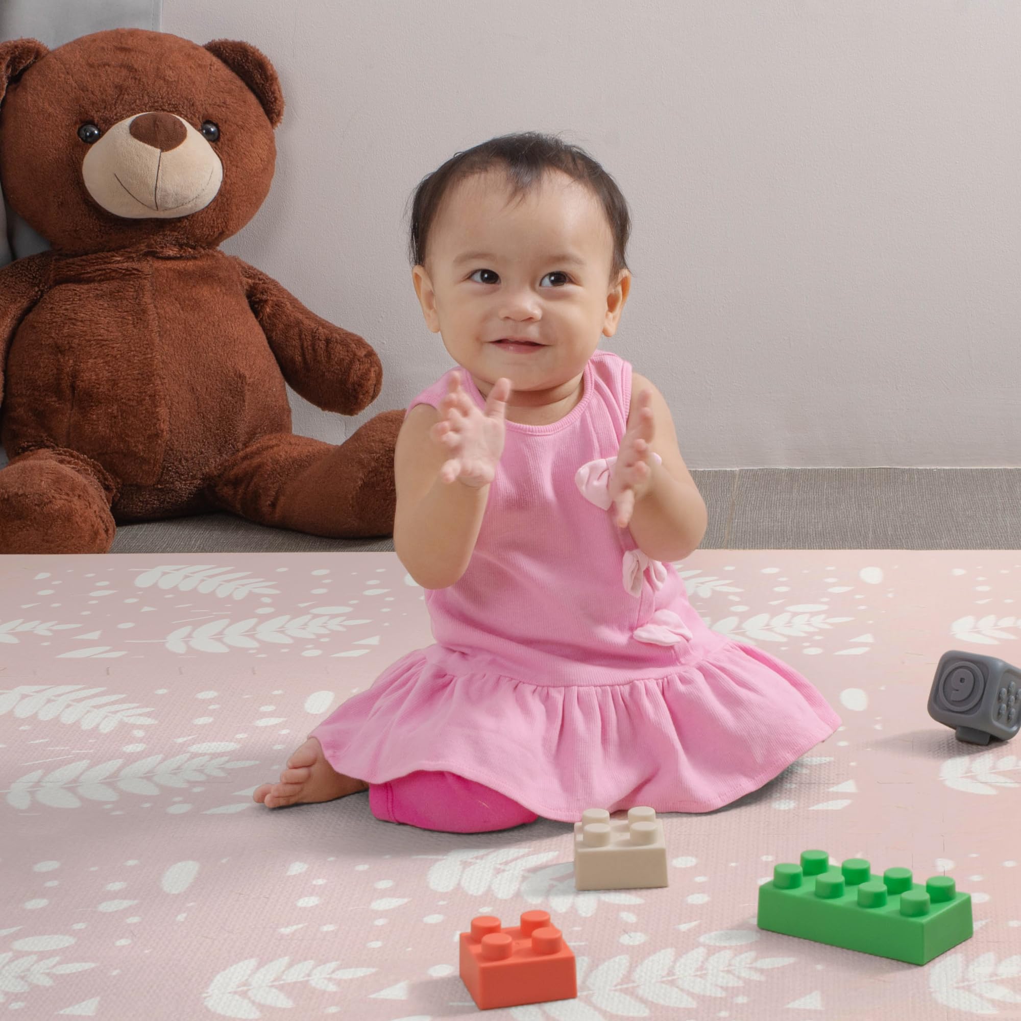 Primica large baby mat supports comfy floor time for little ones.
