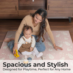 Primica baby foam tiles foam surface supports tummy time and floor activities.