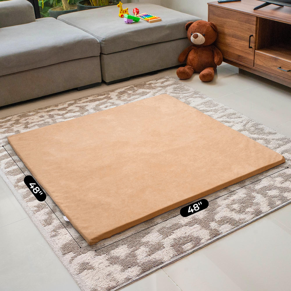 Primica padded play mat with removable machine-washable cover for easy cleaning