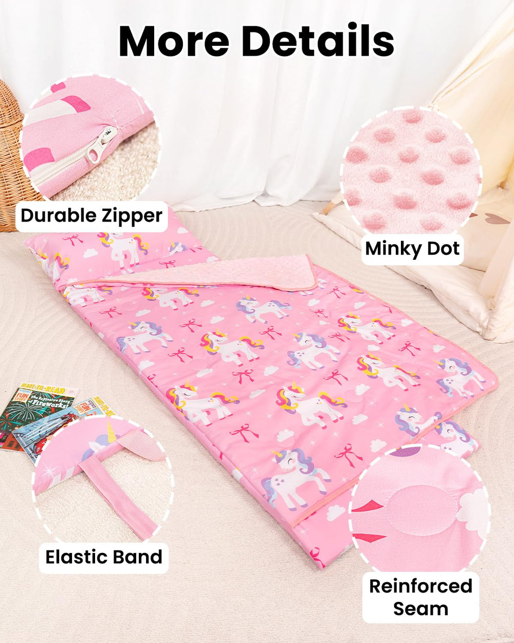 PRIMLECT pink horse design appeals to kids while remaining practical.