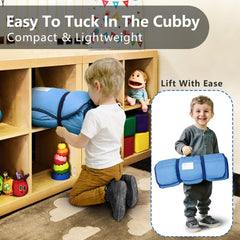 Primlect nap mat with excavator design supports restful preschool naps.