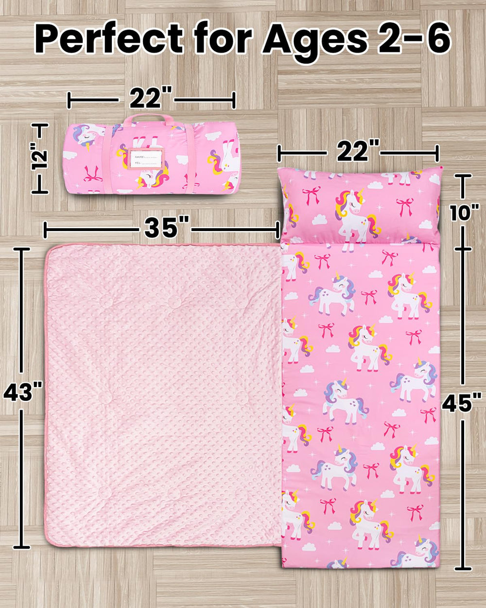 PRIMLECT nap mat minky dot blanket adds cozy warmth during nap time.