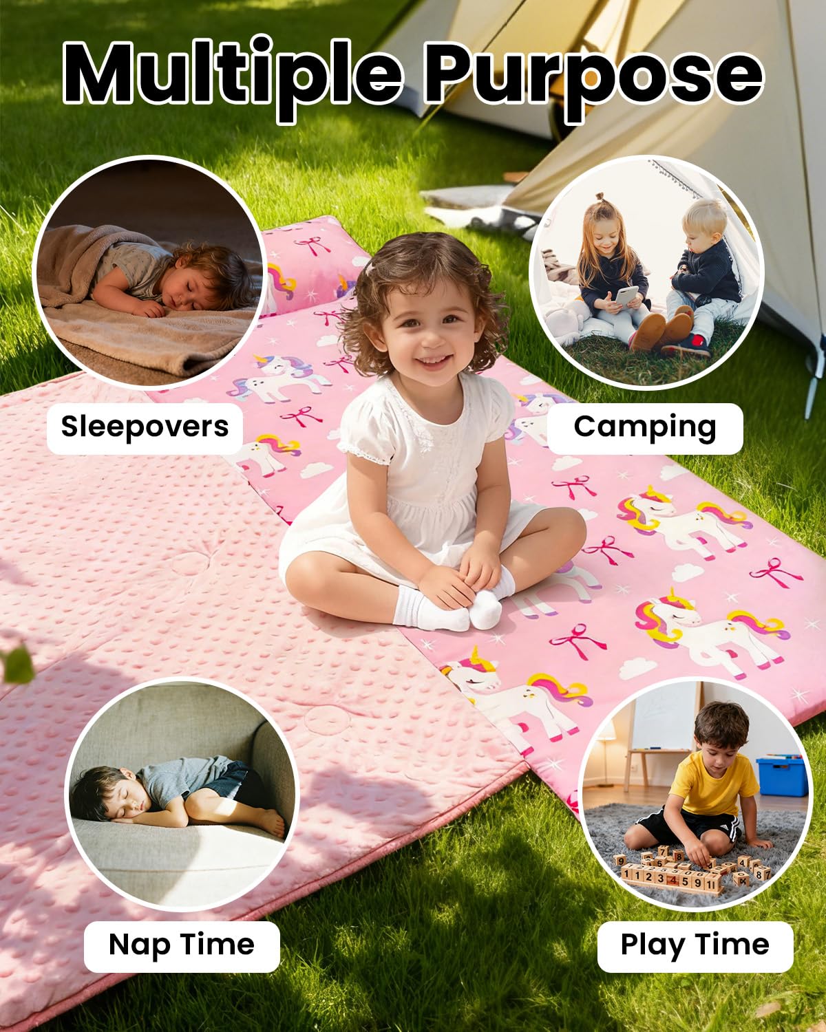 PRIMLECT nap mat compact setup is great for car trips.