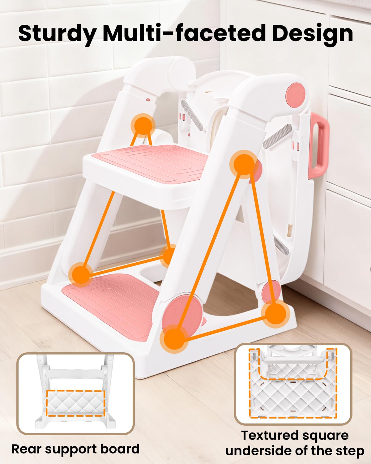 Primlect 2-in-1 potty seat offers potty use and step stool functionality