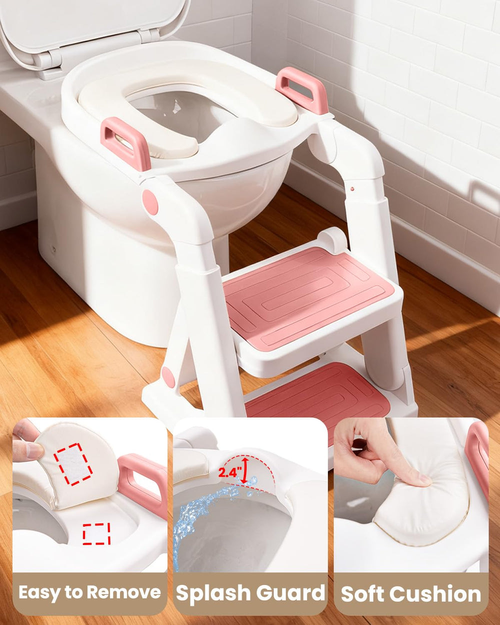 Primlect potty seat anti-pinch design protects little fingers