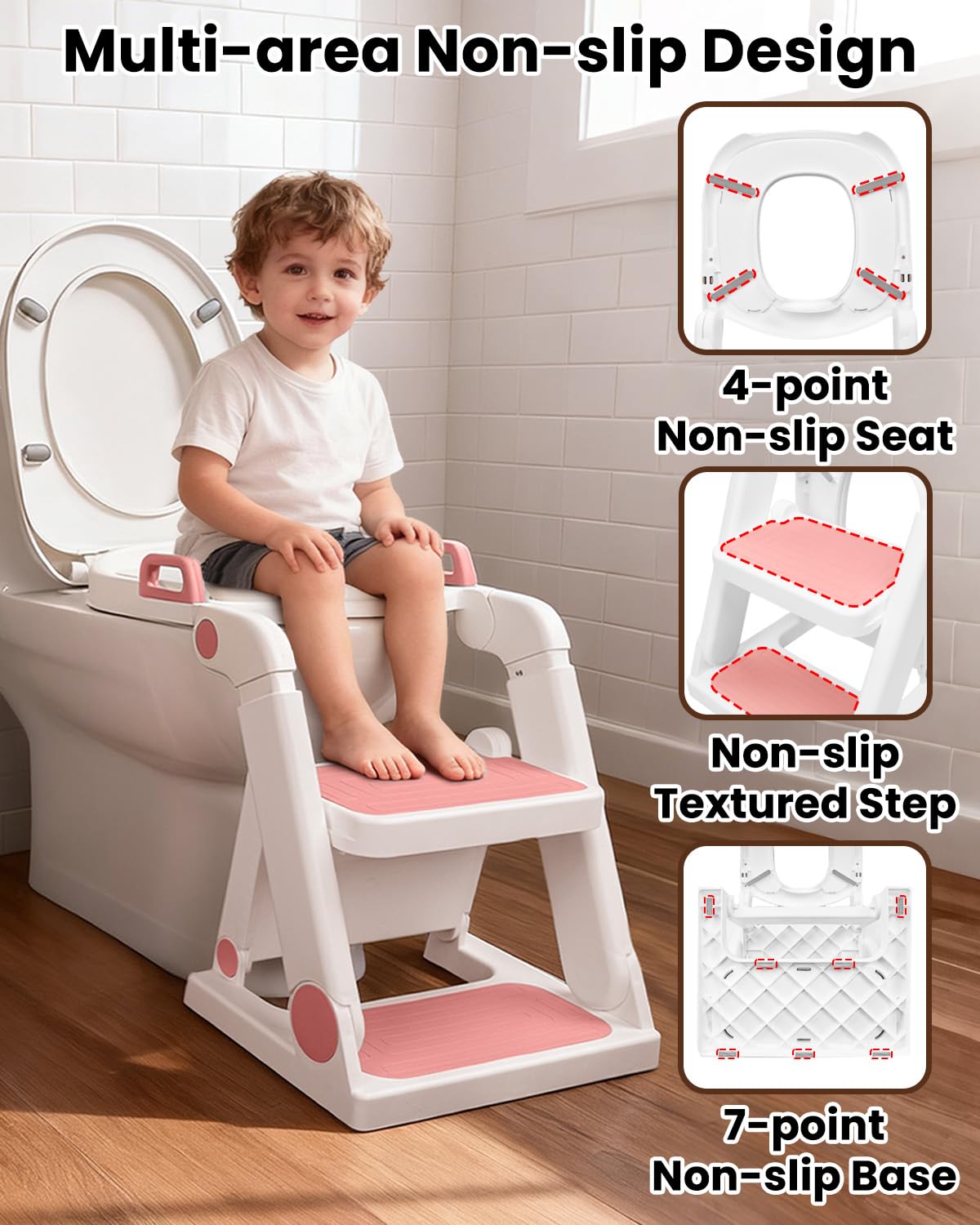 Primlect potty seat adjustable height fits most toilets