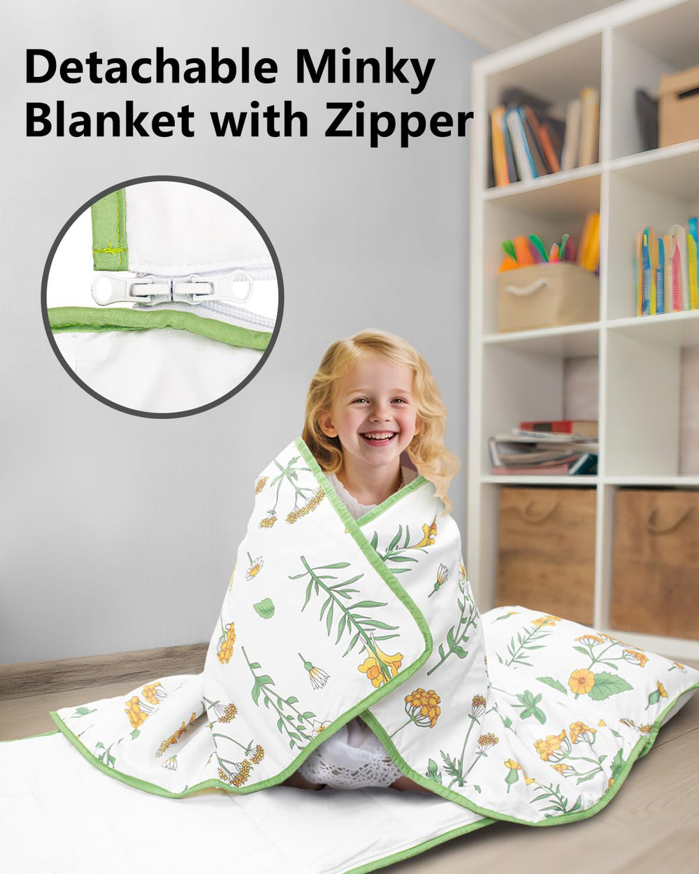 PRIMLECT nap mat detachable blanket zipper for versatile use