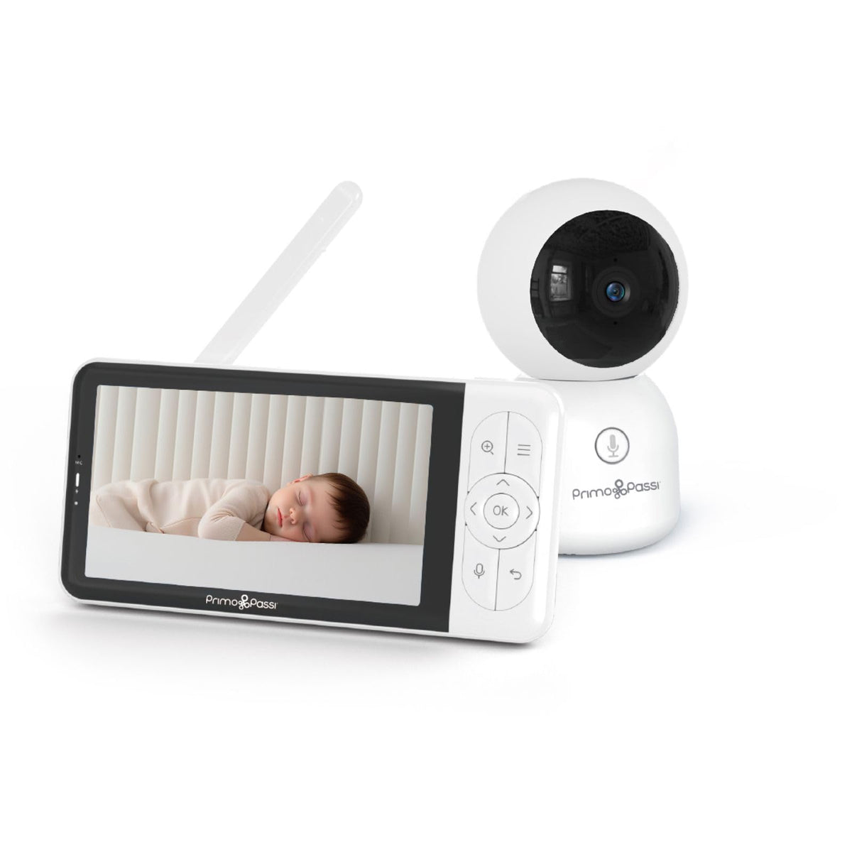 Primo Passi Smart Baby Monitor with 5-inch display for real-time viewing without Wi-Fi
