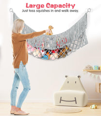 PrimZooty hammock installation with hooks and anchors for simple wall mounting