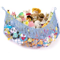 PrimZooty stuffed animal hammock 63-inch wall mount keeps toys organized off the floor