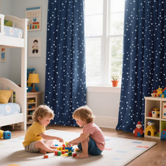 PrinceDeco kids room star prints glow softly at bedtime