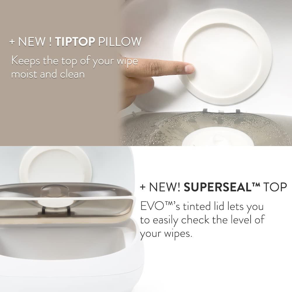 Prince Lionheart EVO Wipes Warmer fits atop Diaper Depots for safer, one-handed diaper changes.
