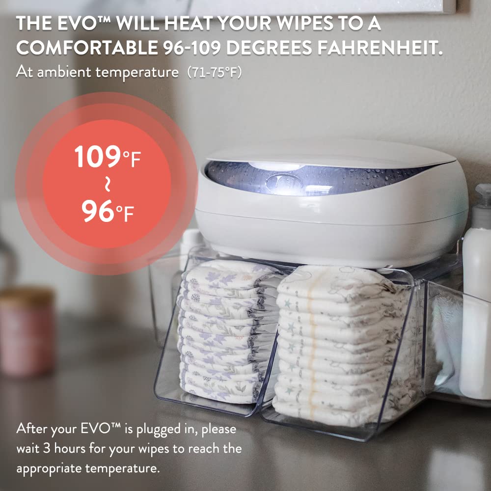 Prince Lionheart EVO Wipes Warmer with the Super Seal Barrier keeps moisture in while you monitor levels.