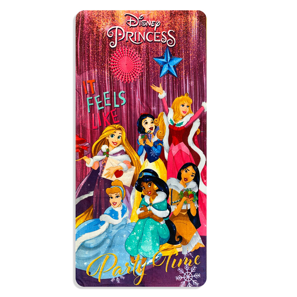 Princess Cinderella Poncho Towel soft velour finish close-up.