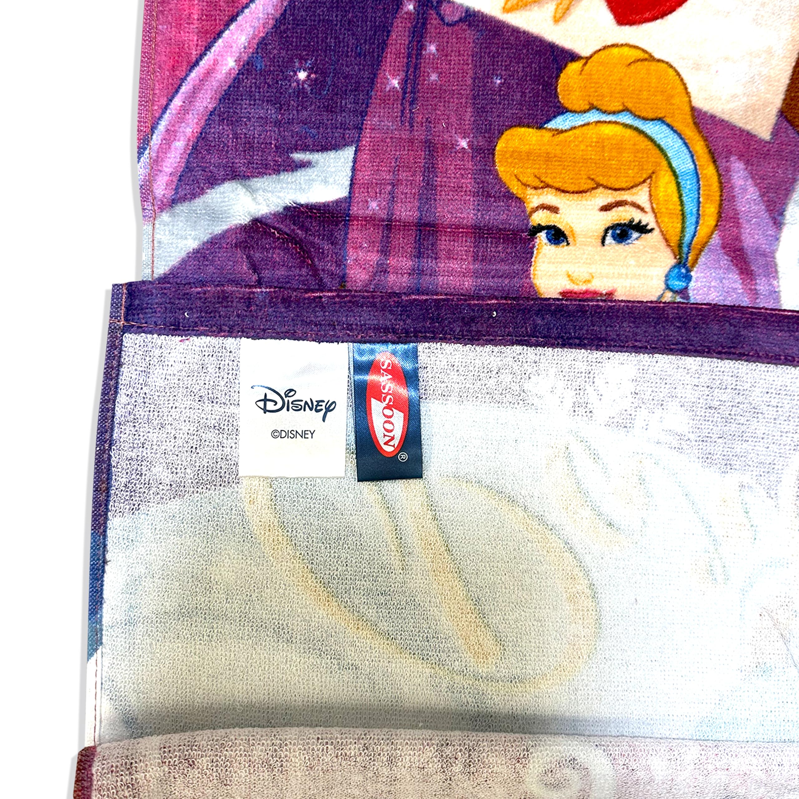 Princess Cinderella Poncho Towel travel-ready design in luggage.
