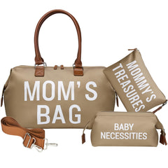 Printe Mom's Bag overall khaki tote for mom and baby on the go.