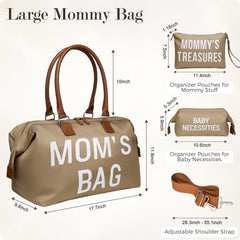 Printe Mom's Bag showing two organizer pouches for quick item access.
