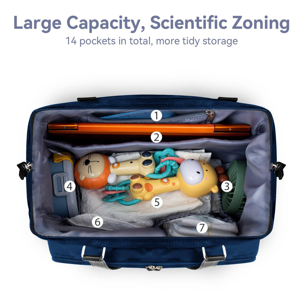 Pripher 4-in-1 tote strap design demonstrating versatile wear for hands-free parenting