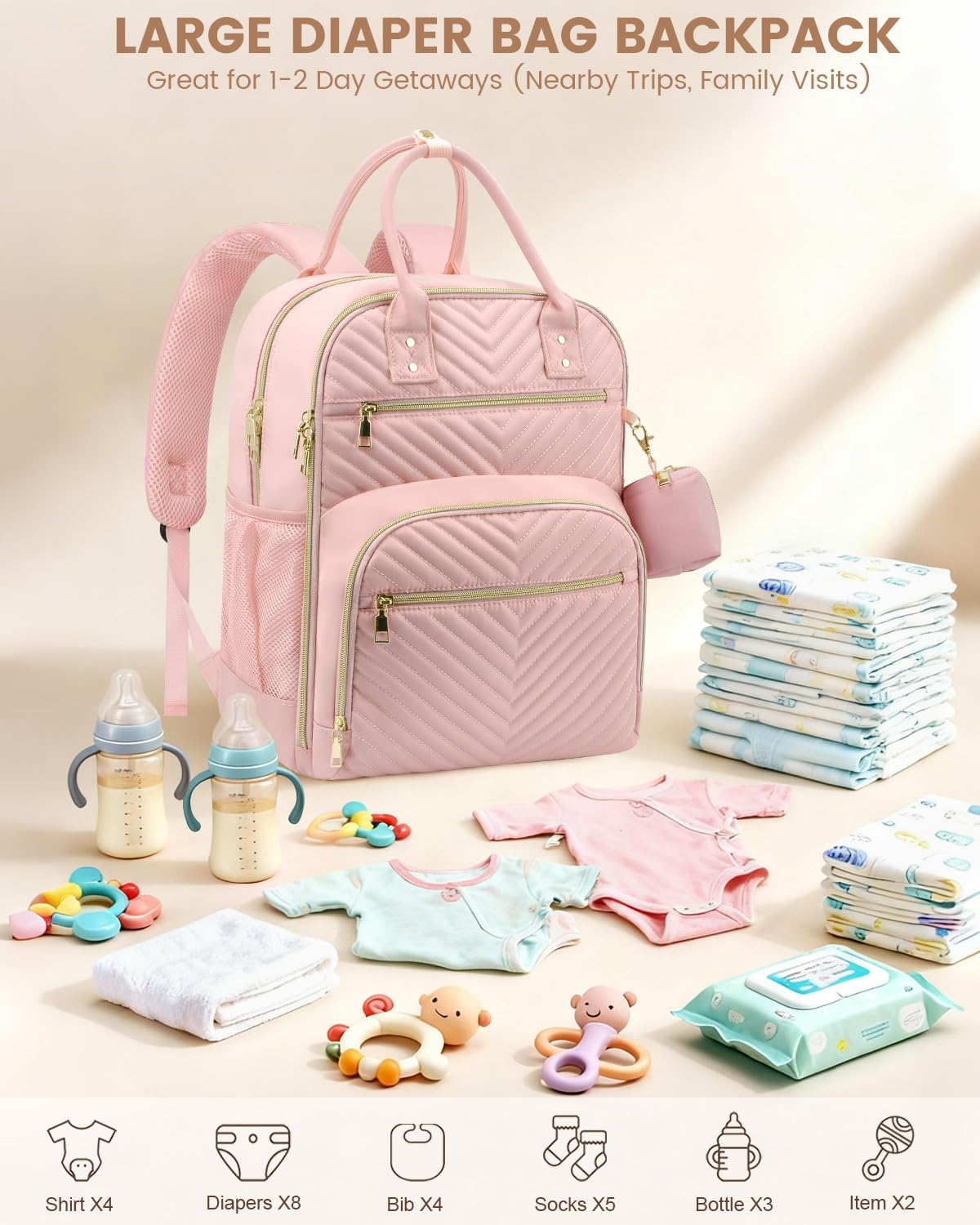 Pritent diaper bag backpack pacifier case keeps tiny items tidy and accessible