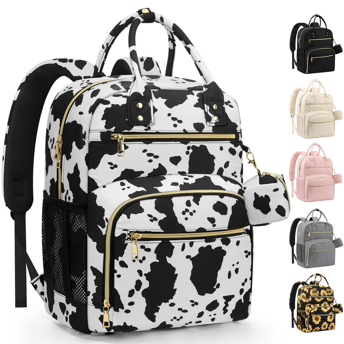 Pritent diaper bag backpack with spacious interior for organized baby essentials on the go.