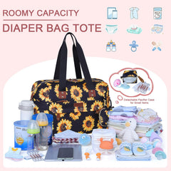 Pritent Diaper Bag Tote interior pockets for bottles and snacks