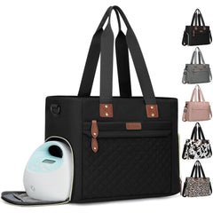 Pritent diaper bag tote with laptop sleeve for work-ready parents.