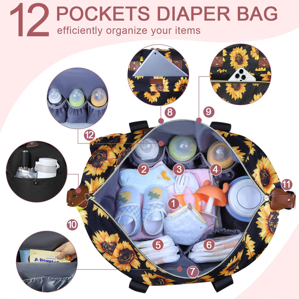 Pritent Diaper Bag Tote pacifier case keeps small items organized