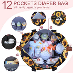 Pritent Diaper Bag Tote pacifier case keeps small items organized