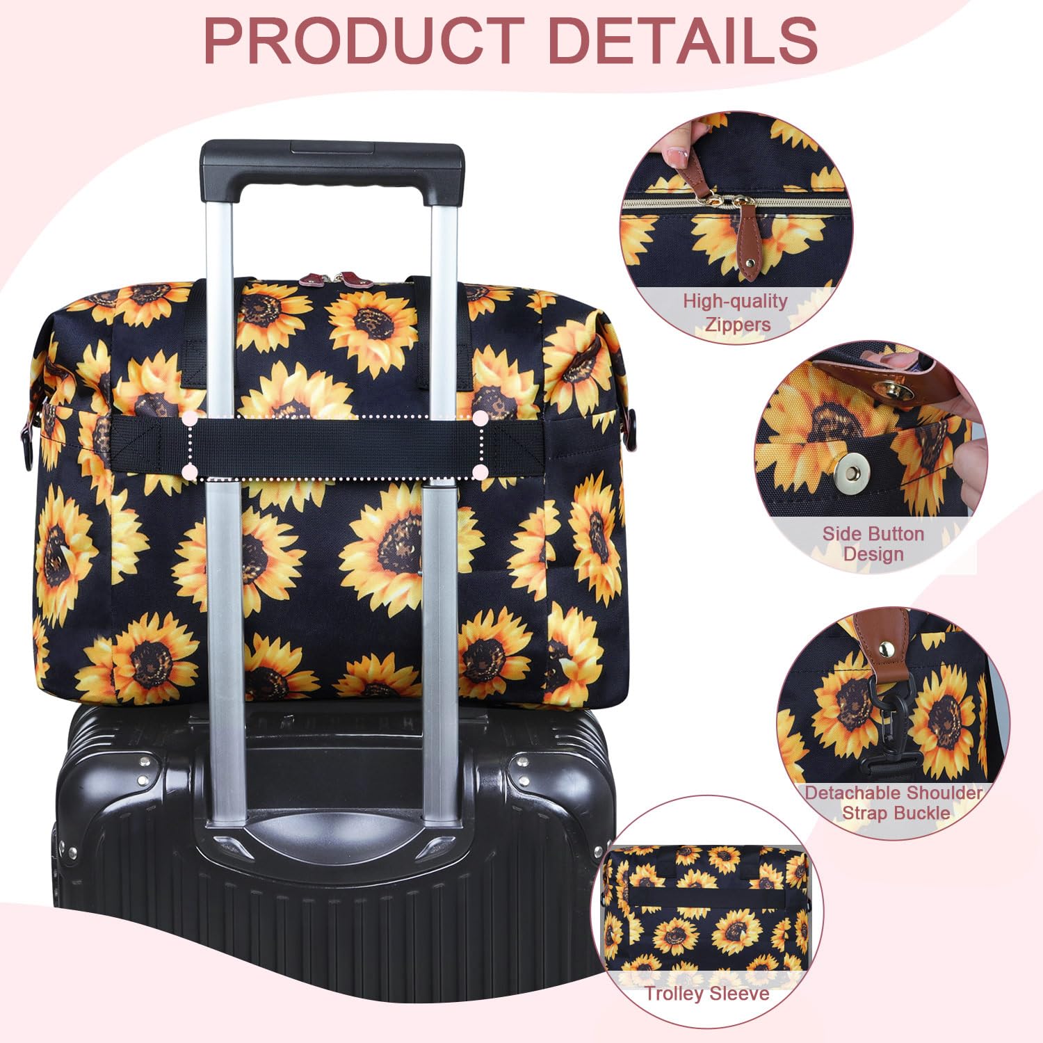 Pritent Diaper Bag Tote stroller clips enable hands-free mobility