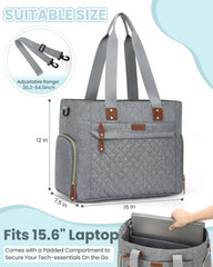 Pritent diaper bag tote with stroller clips for hands-free outings.