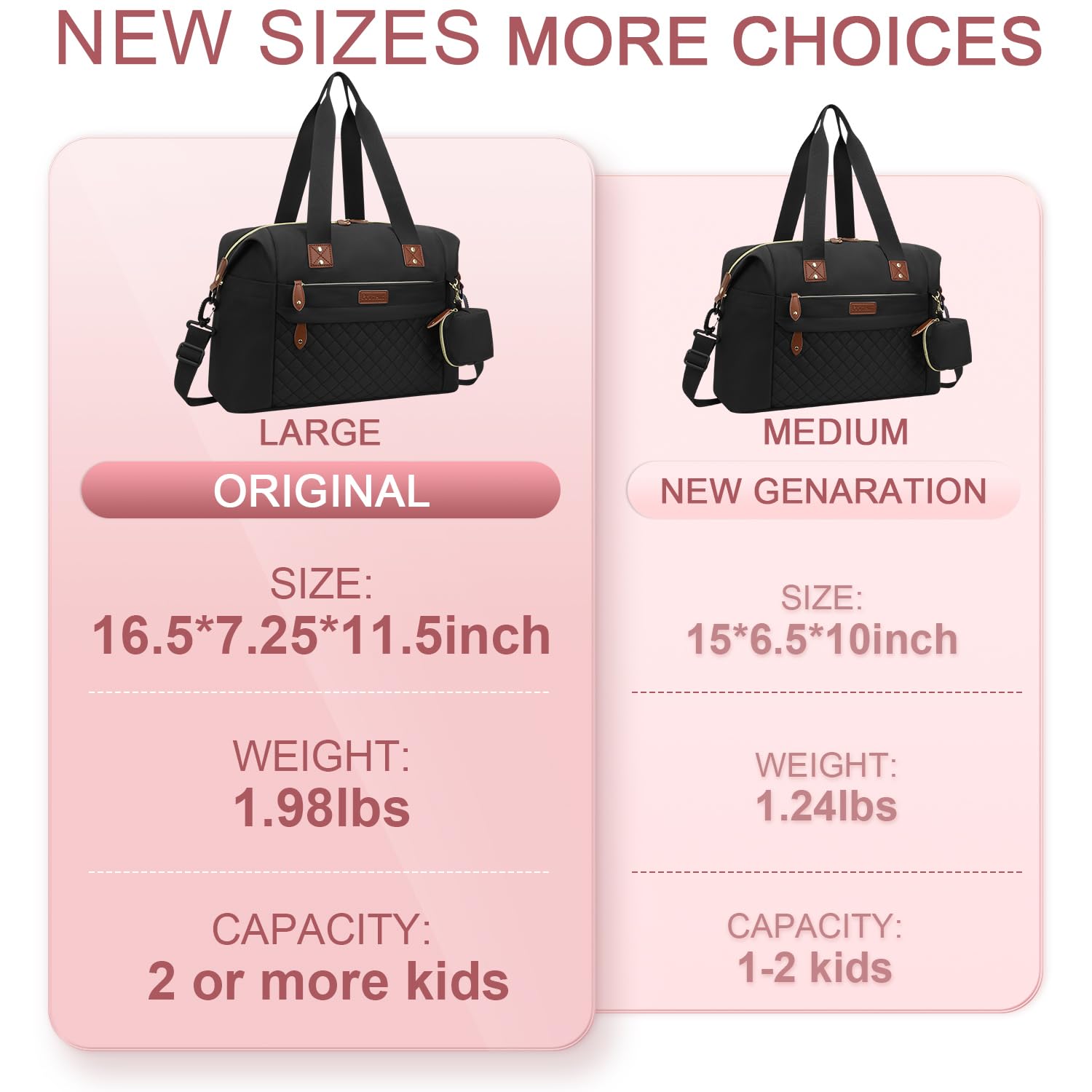Pritent Diaper Bag Tote ready for travel and daily use