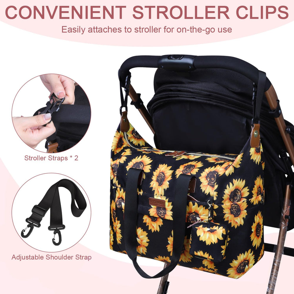 Pritent Diaper Bag Tote waterproof fabric protects belongings during outings