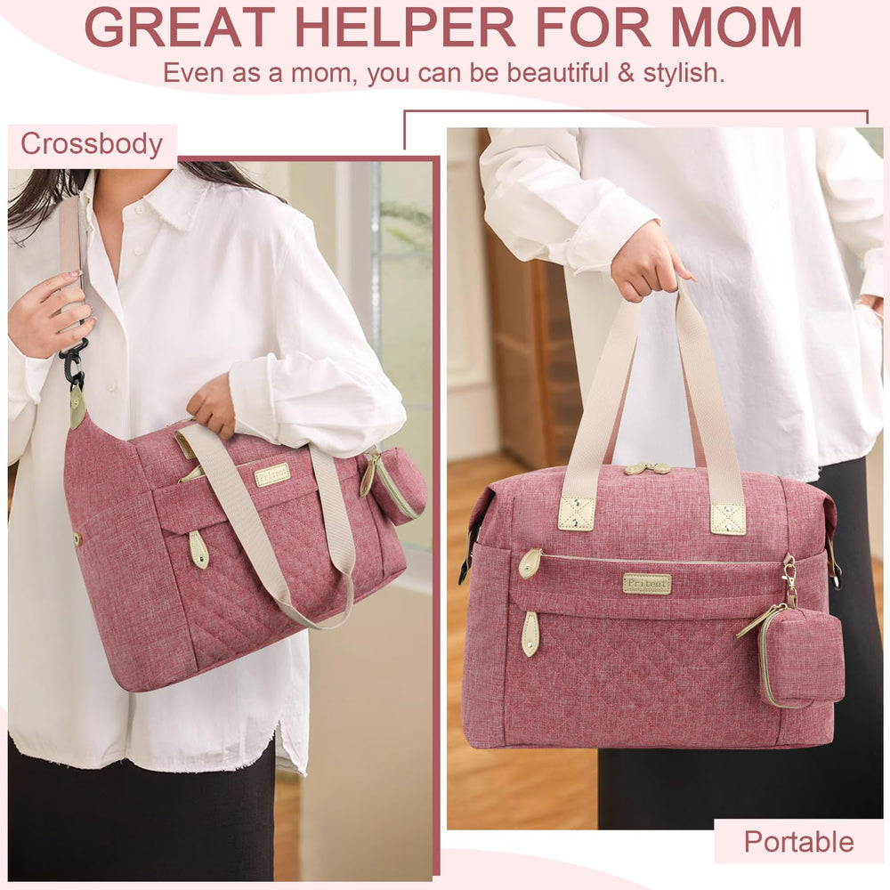 Medium-sized Pritent diaper bag suited for hospital stays