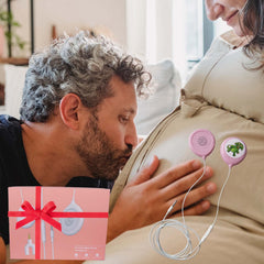 Prnaiev pink belly headphones with adapter cable for easy listening sessions.