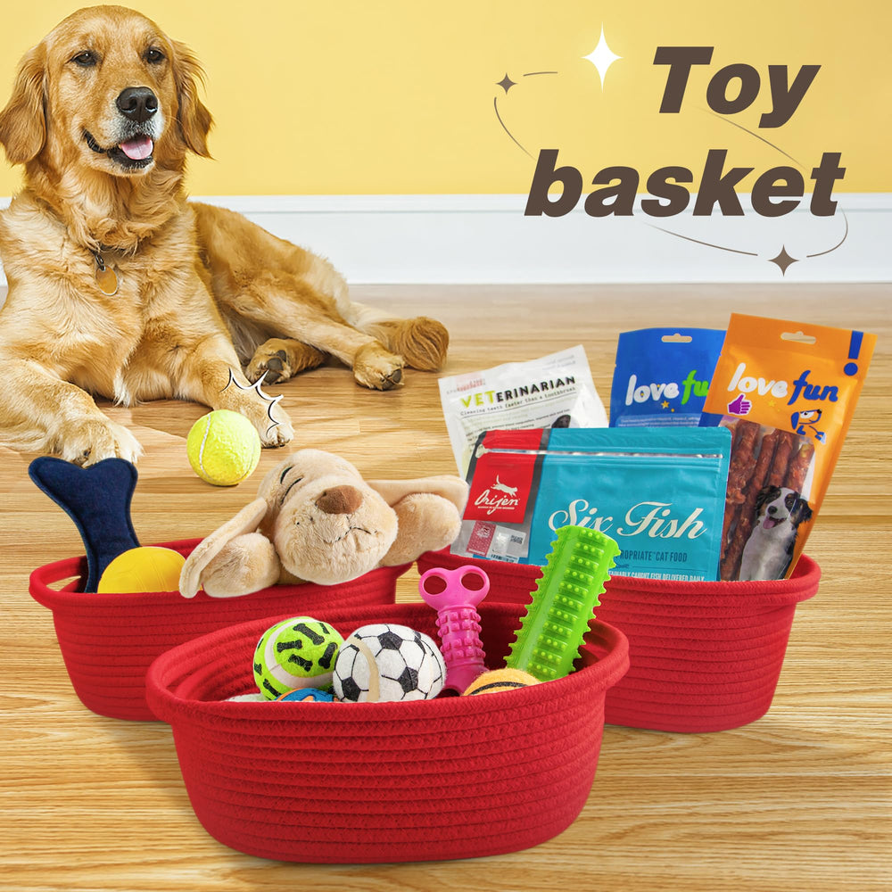 Pro Goleem baby toy basket with handles for tidy playtime storage.