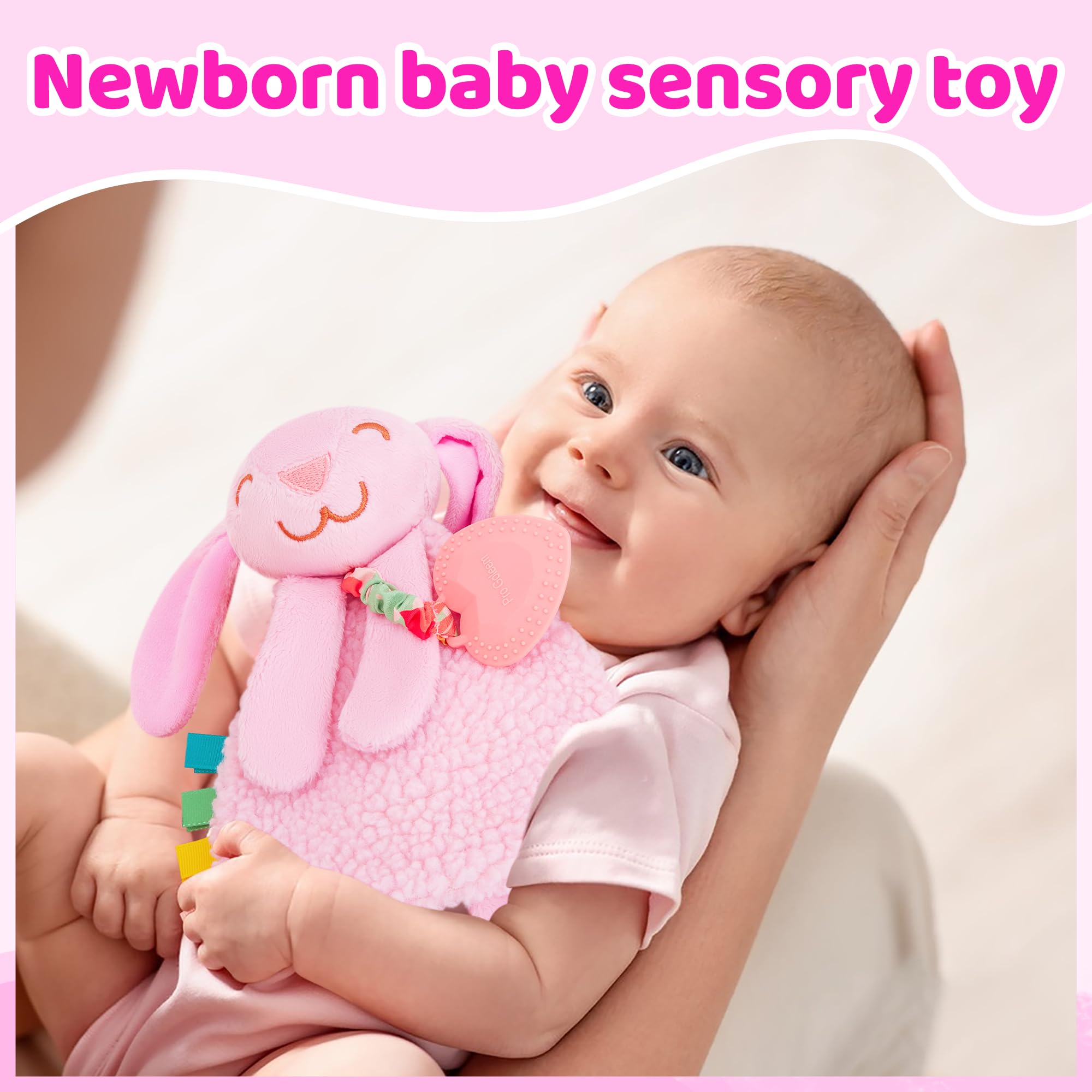 Pro Goleem Bunny Lovey comes with a clip to attach to strollers.