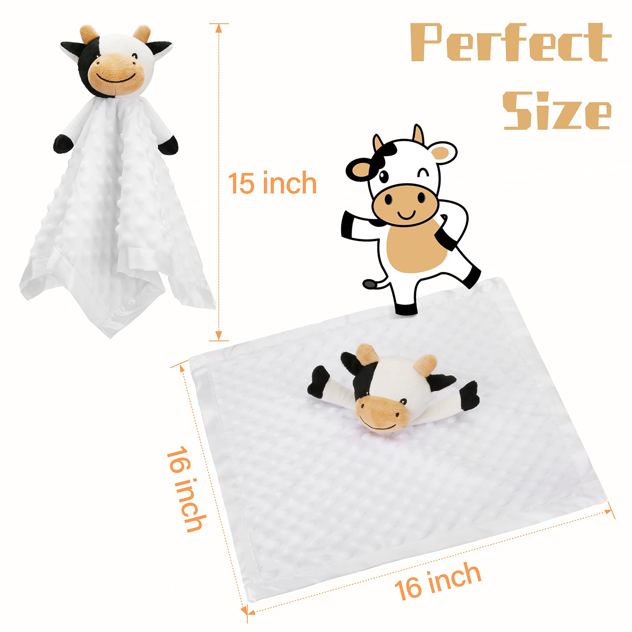 Easy-care machine wash for Pro Goleem Cow Security Blanket, busy parents