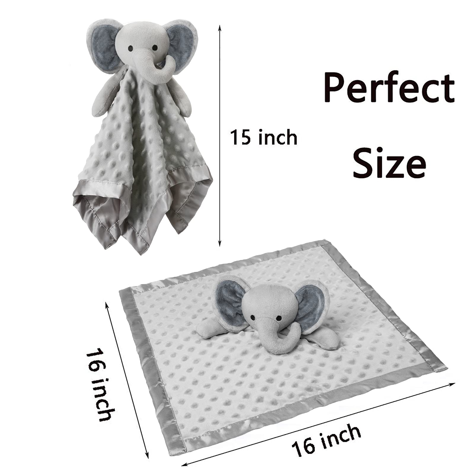 Pro Goleem Elephant Lovey gray color suitable for baby boy gifts.