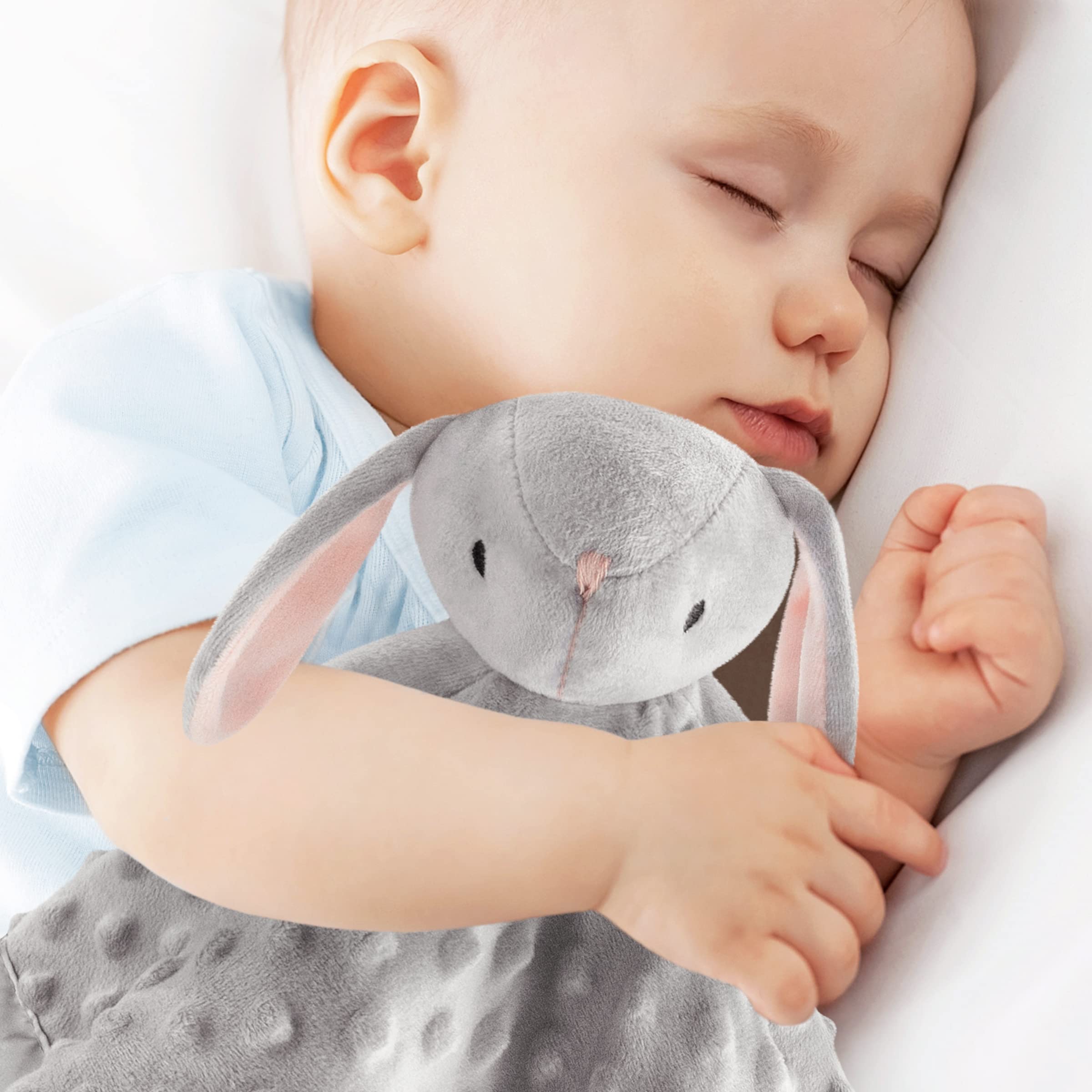Pro Goleem Loveys Grey Bunny soft plush toy for comforting playtime