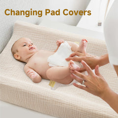 Pro Goleem muslin changing pad cover with elastic edge for secure fit
