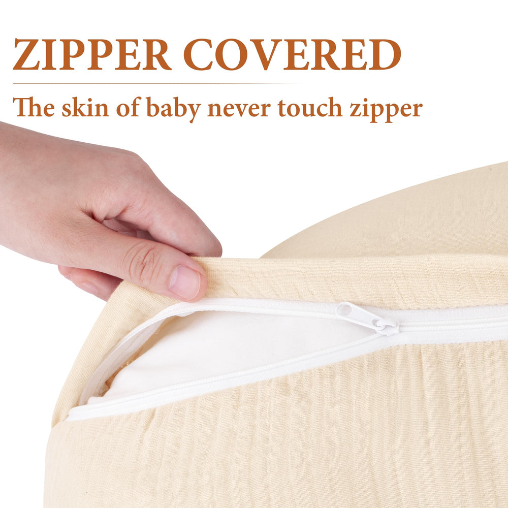 Soft texture detail of Pro Goleem muslin cover on breathable fabric