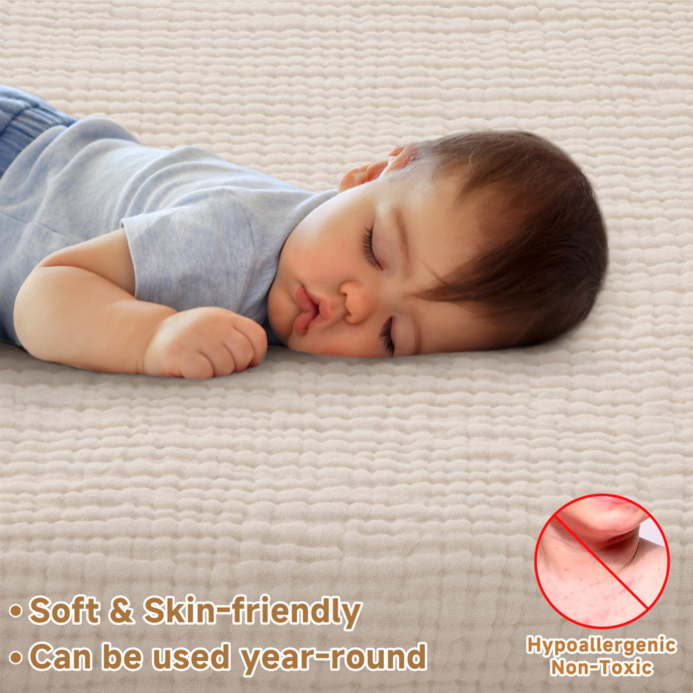 Pro Goleem muslin sheets easy to clean in gentle machine wash.