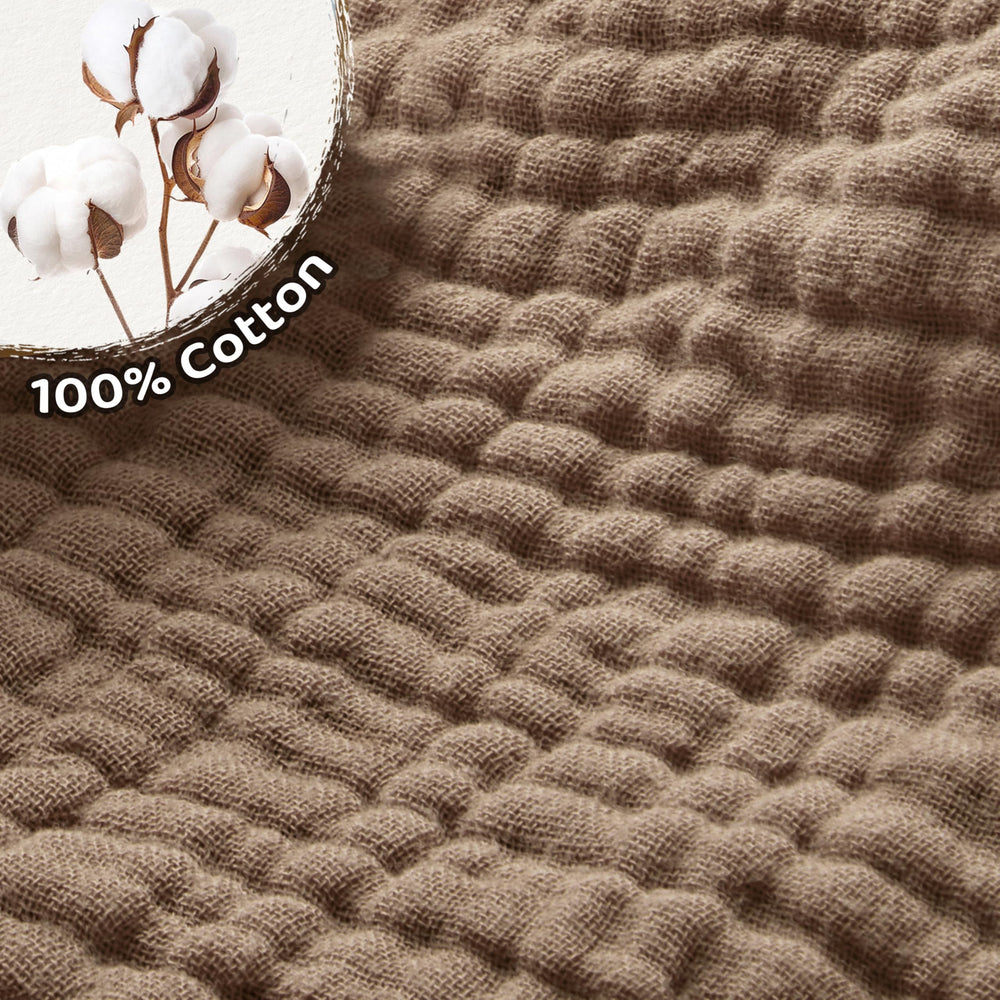Pro Goleem muslin sheets feature 360° elastic edge for security.