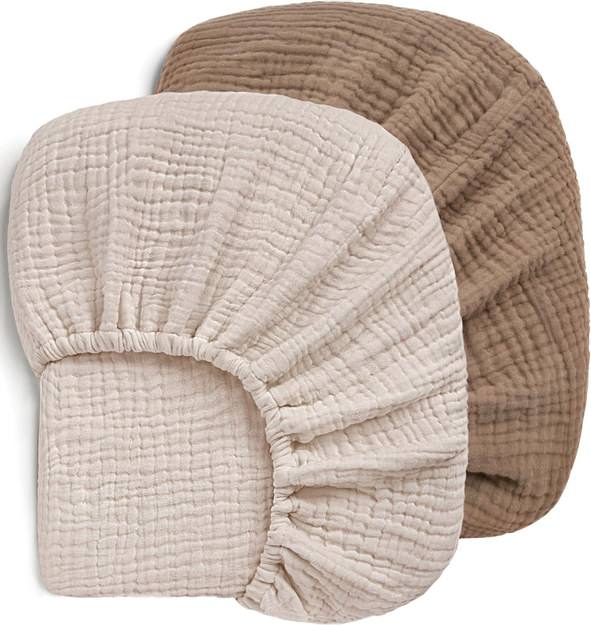 Pro Goleem muslin sheets close-up shows a soft touch for baby skin.