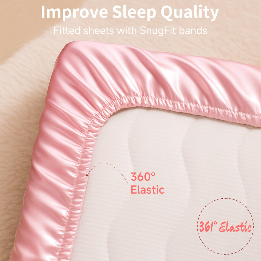 Pro Goleem polyester satin fabric label notes OEKO-TEX safety and quality